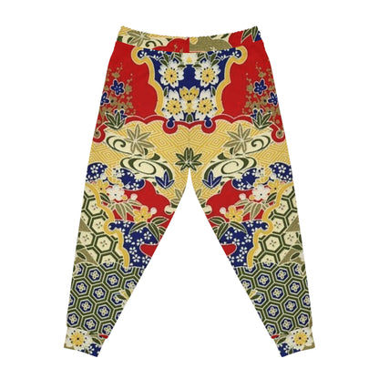 Vintage Floral Pattern Joggers — Japanese-Inspired All-Over Print Athletic Pants