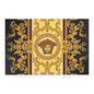 Baroque Medusa Area Rug — Ornate Gold & Black Decorative Floor Runner