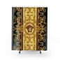 Baroque Medusa Shower Curtain — Gold Greek Key Luxury Bath Decor