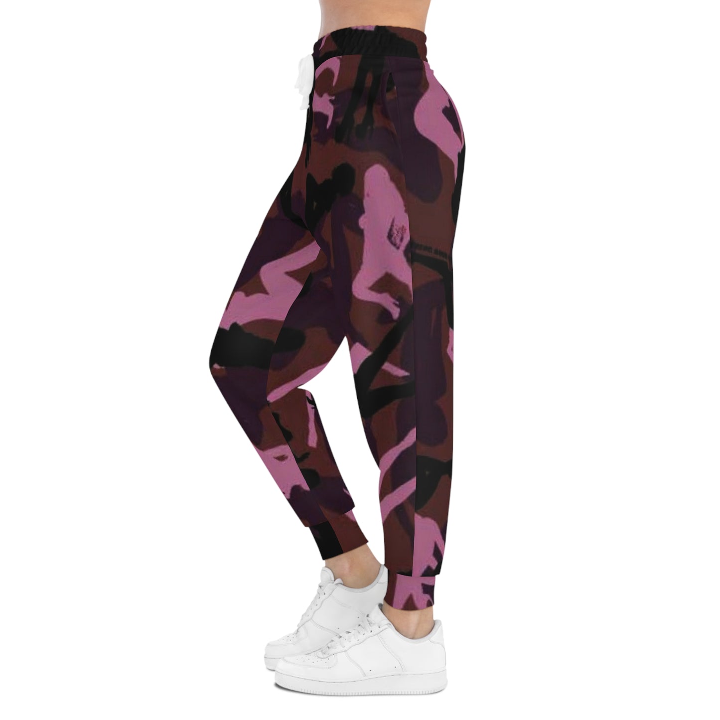 Pink Camo Silhouette Joggers - Women's Athletic Printed Sweatpants