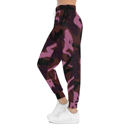 Pink Camo Silhouette Joggers - Women's Athletic Printed Sweatpants