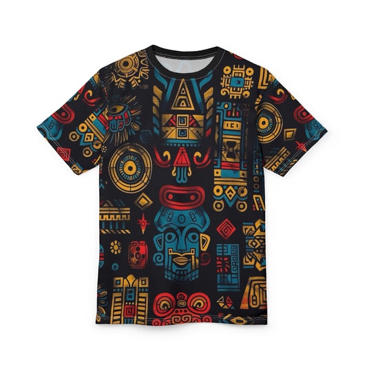 Lebendiges Tribal Grafik T-Shirt - Unisex Mode