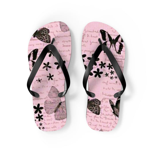 Butterfly Print Flip Flops - Stylish Summer Sandals for Women