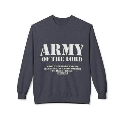 Army of the Lord Sweatshirt — Christian Faith Crewneck with 2 Timothy 2:3 Verse