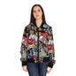 Women's Tattoo-Print Bomber Jacket — Retro Sailor Love AOP