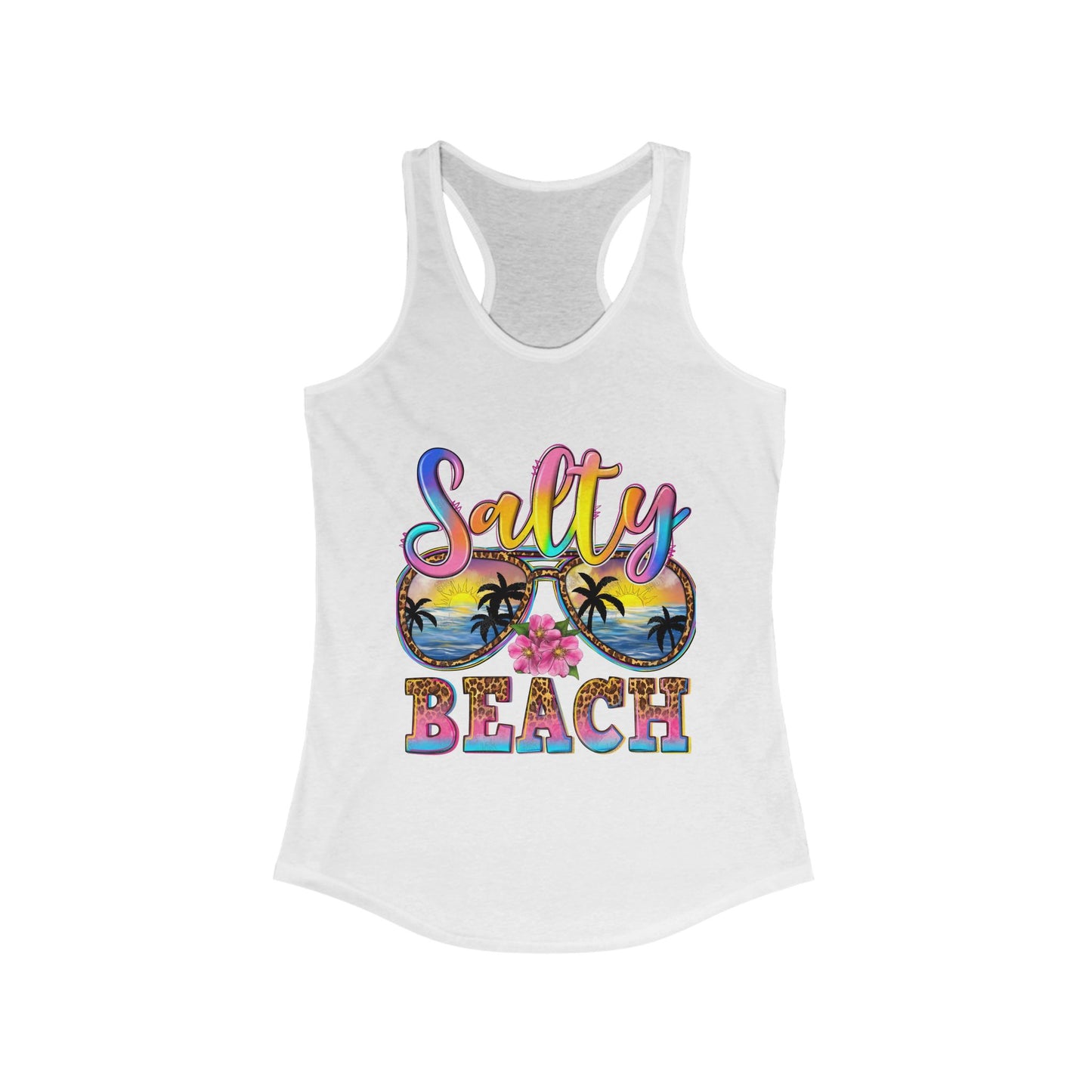 Salty Beach Women's Racerback Tank Top - Perfect for Summer Vibes