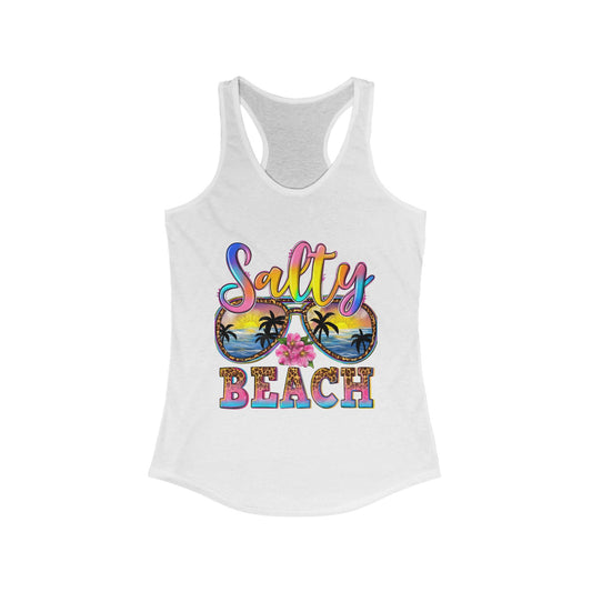 Salty Beach Women's Racerback Tank Top - Perfect for Summer Vibes