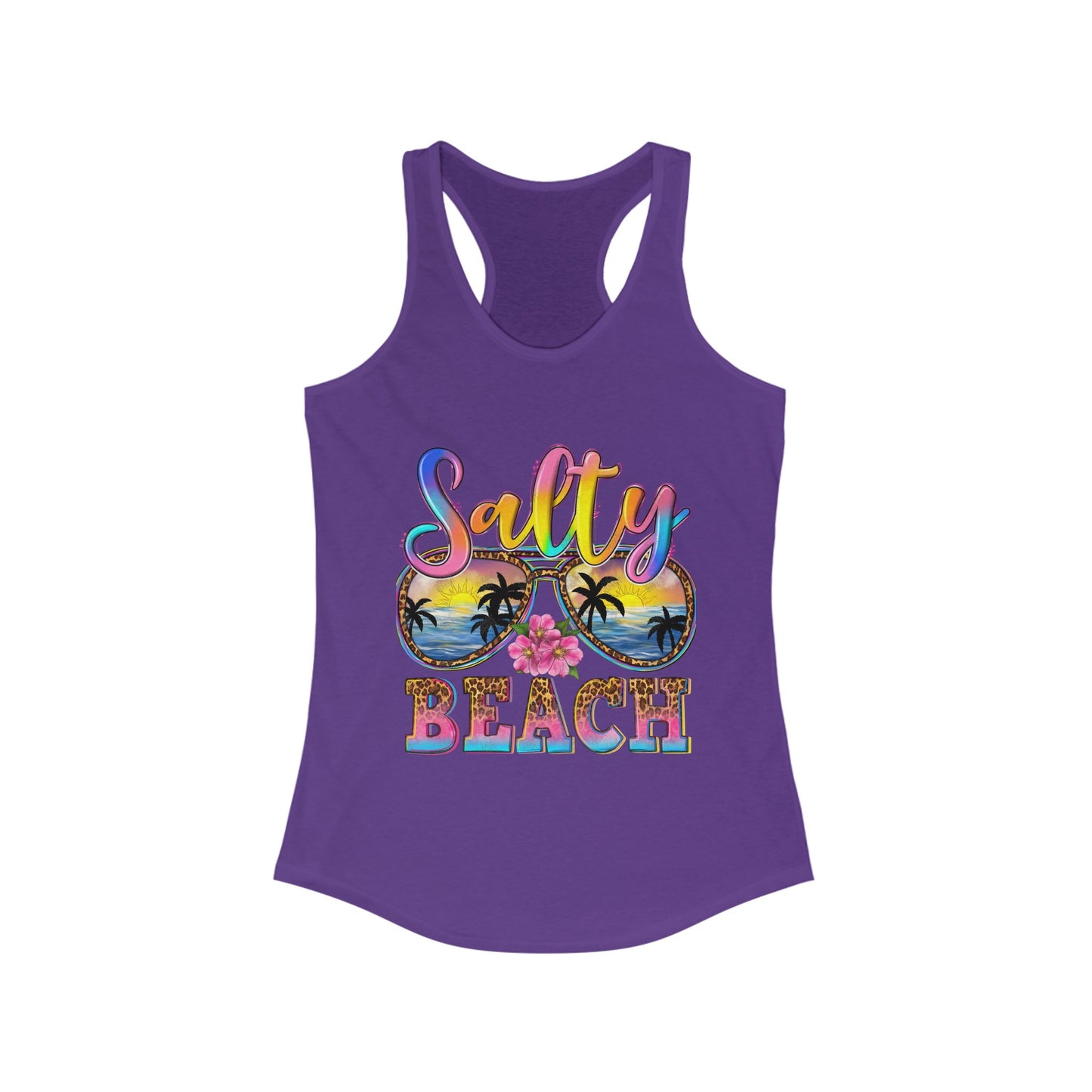Salty Beach Women's Racerback Tank Top - Perfect for Summer Vibes