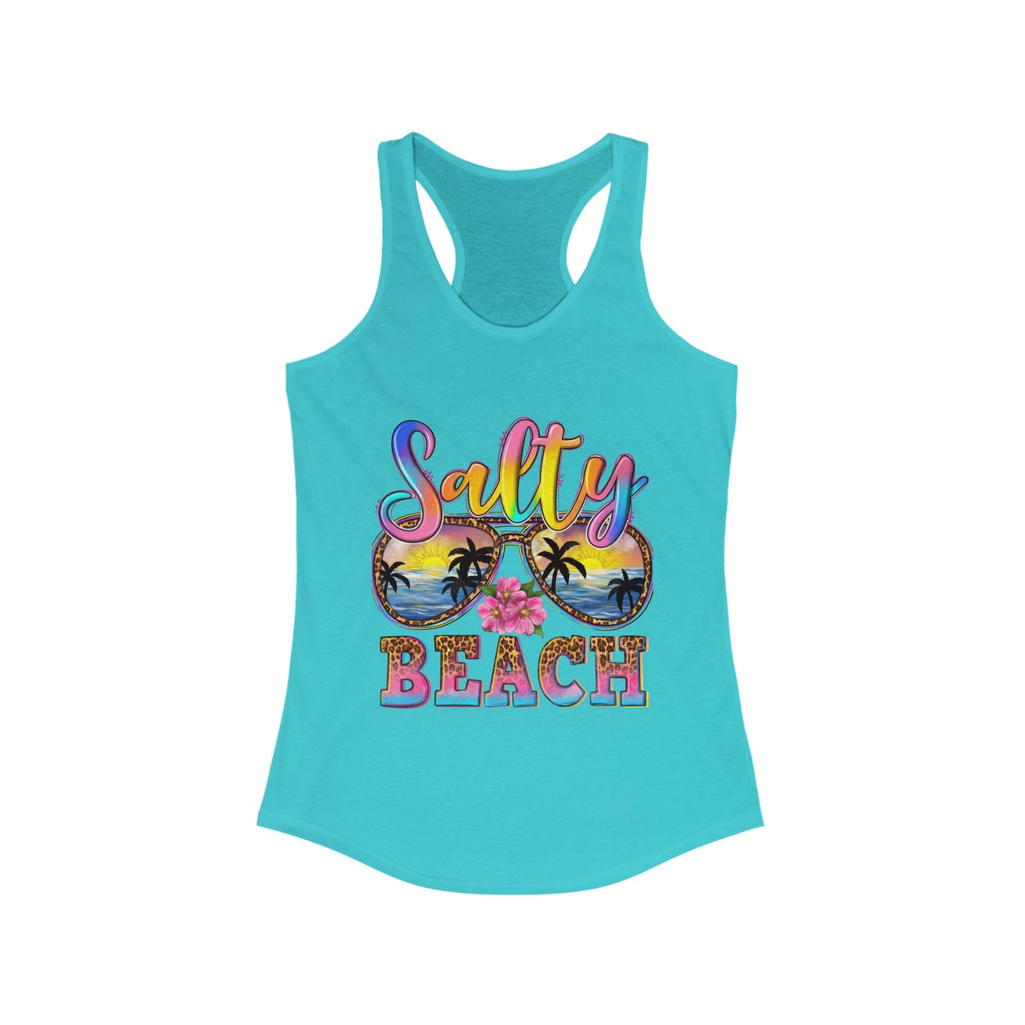 Salty Beach Women's Racerback Tank Top - Perfect for Summer Vibes