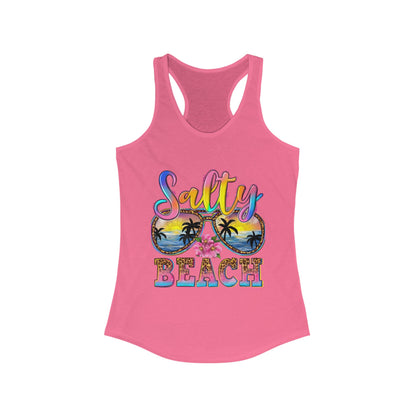 Salty Beach Women's Racerback Tank Top - Perfect for Summer Vibes