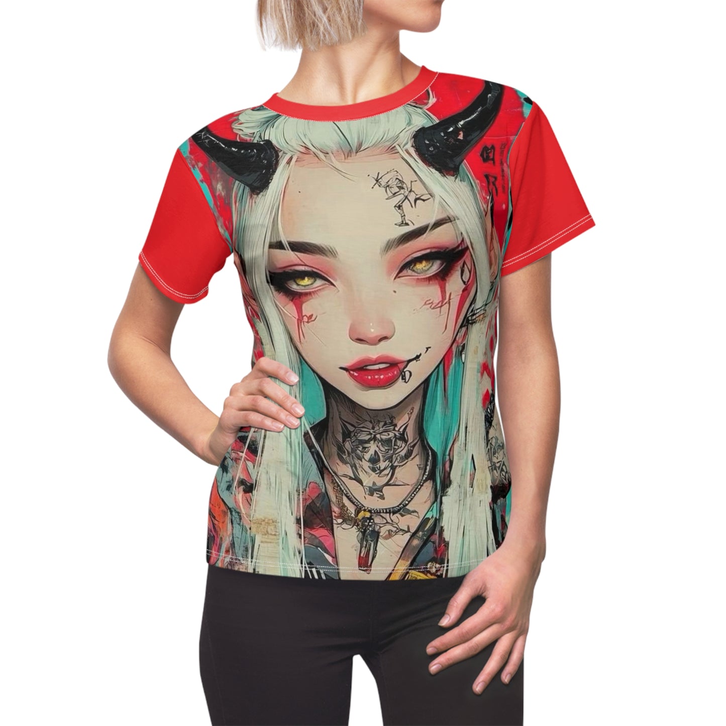 Edgy Graphic Tee with Anime Design - Perfect for Cosplay & Streetwear