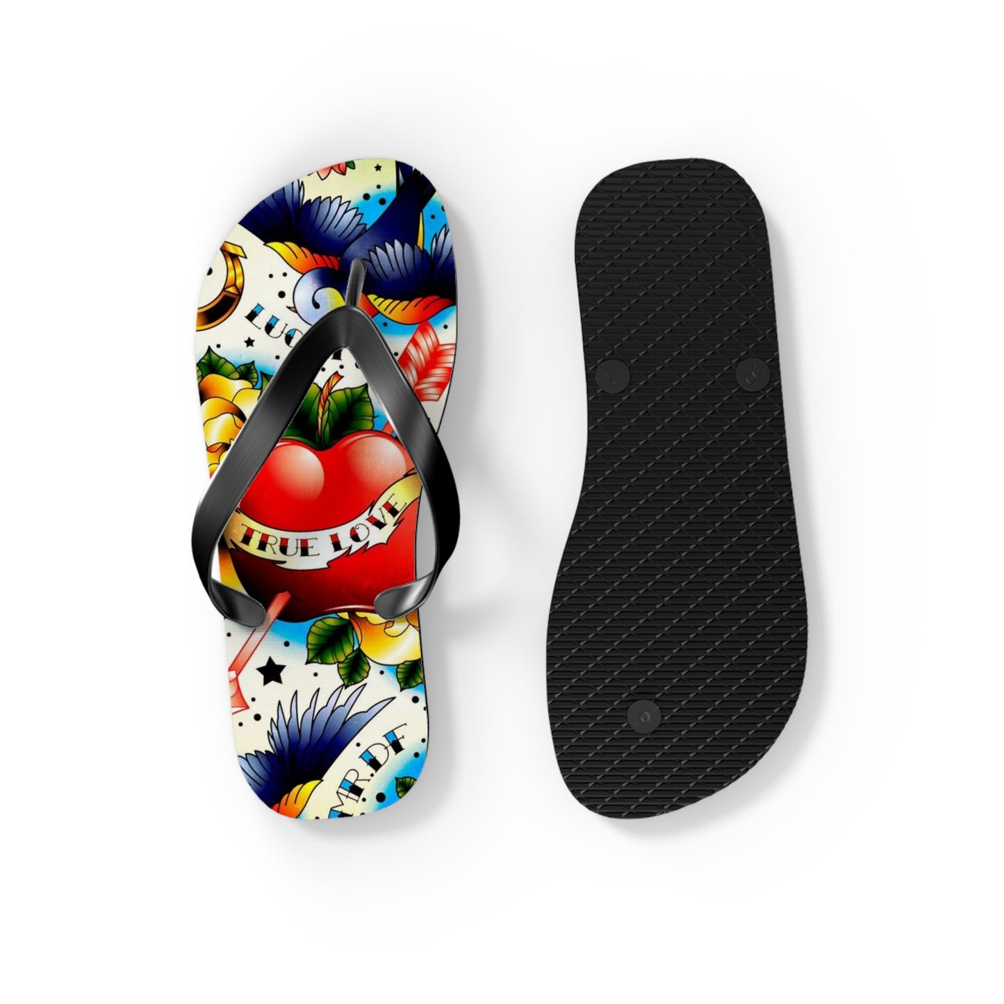 Colorful True Love Flip Flops - Stylish Summer Sandals for Beach Lovers
