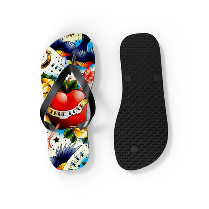 Colorful True Love Flip Flops - Stylish Summer Sandals for Beach Lovers