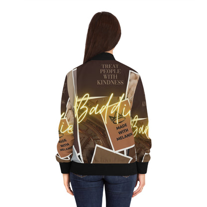 Baddie Neon Script Bomber Jacket