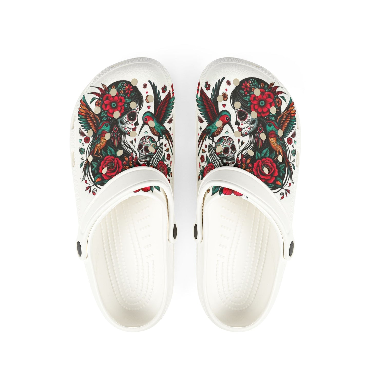 Skull & Floral EVA Foam Clogs - Stylish Comfort for Everyday Wear