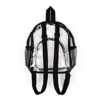 Clear Backpack — “Fight Hope Cure” Pink Ribbon Cancer Awareness Stadium Bag