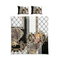 Ornate Leopard Floral Cotton Duvet Cover Set