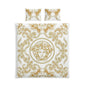 Versace-Inspired Gold Baroque Cotton Bed Set — Decorative Duvet Cover & Pillowcases
