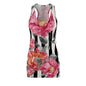Floral Stripe Racerback Dress — Pink Peony All-Over Print