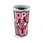 Breast Cancer Awareness 20oz Tumbler — Pink Ribbon Floral Leopard Design