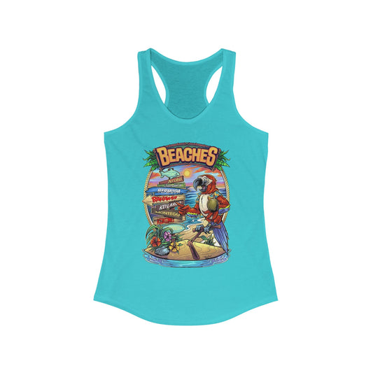 Tropical Beaches Racerback Tank for Women