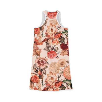 Vintage Blooms Floral Print Women's Racerback Dress - Perfect for Summer and Casual Outings