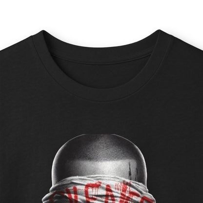 Silence Graphic Long Sleeve Tee — 'Silence' Poster Design with Shushing Figure