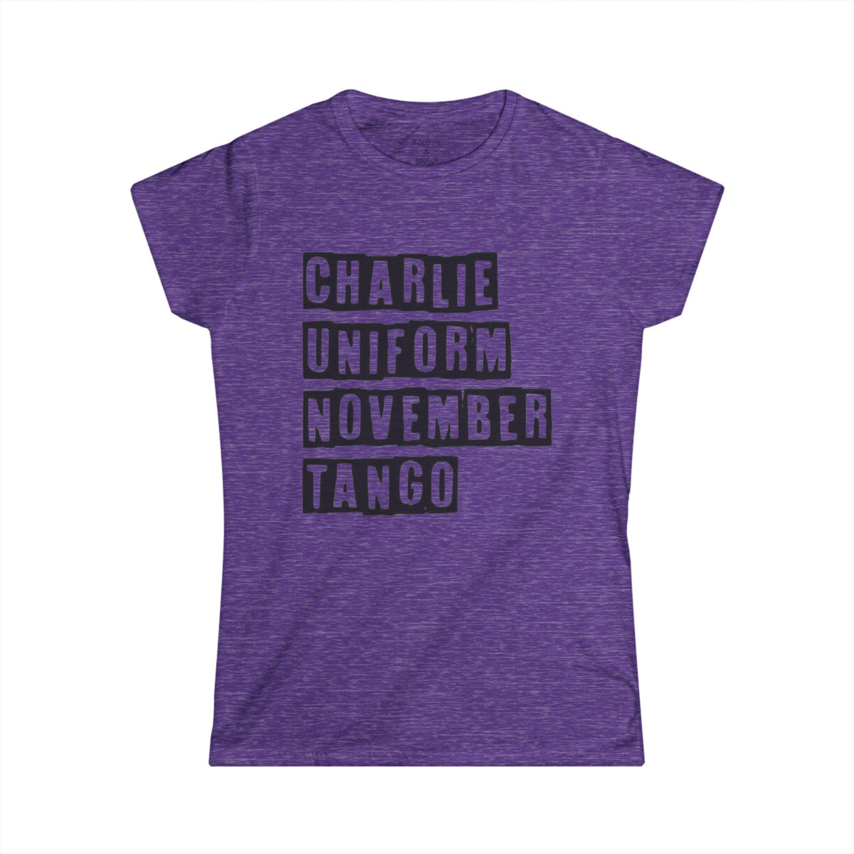Women's Funny Tee — 'Charlie Uniform November Tango' Graphic Cotton Tee
