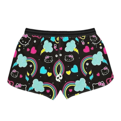 Hello Rainbow Kitty Women's Summer Shorts