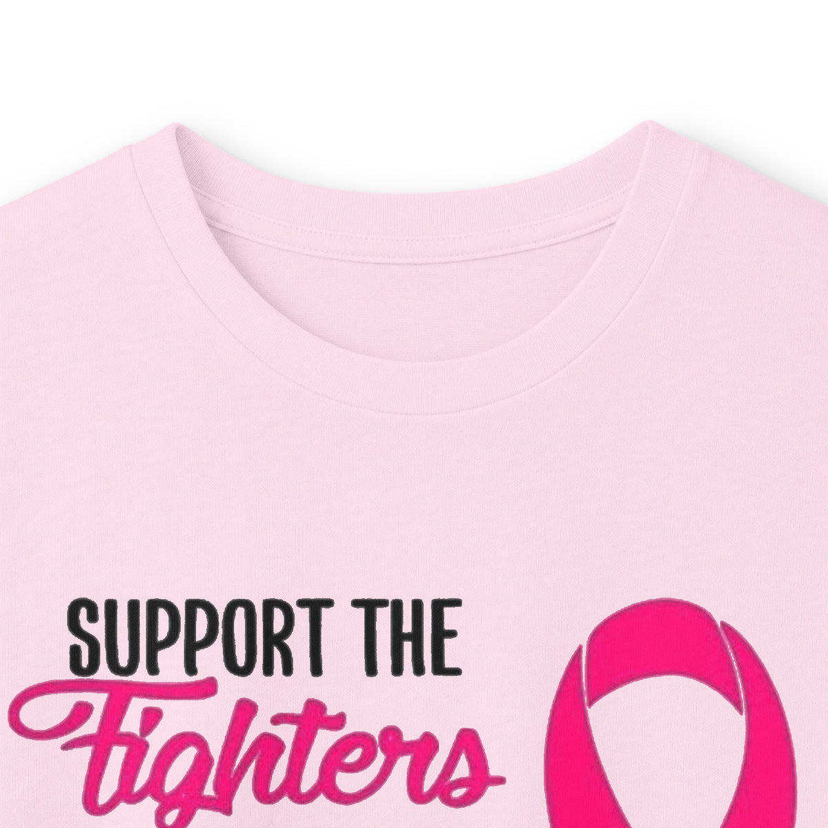 Breast Cancer Awareness Long Sleeve Tee — "Support the Fighters, Admire the Survivors" Hope Ribbon