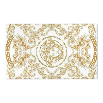 Baroque Medusa Area Rug – Gold Ornate Decorative Accent Rug