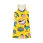 Fun and Flirty Women's Racerback SunDress with Bold Prints for Summer Vibes
