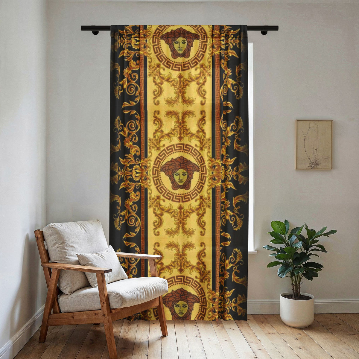 Baroque Medusa Sheer Curtain