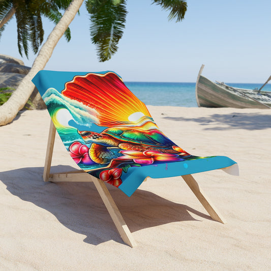 Sea Turtle Ocean Shell Heavyweight Xl Beach Towel