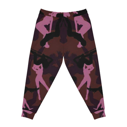 Pink Camo Silhouette Joggers - Women's Athletic Printed Sweatpants