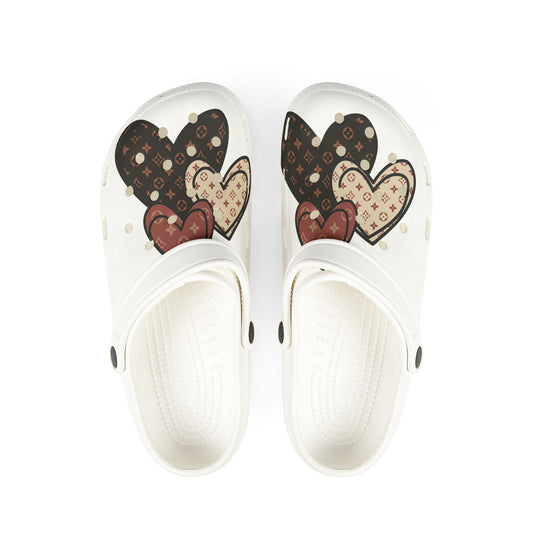 Heart Print EVA Foam Shoes - Stylish & Comfy Slippers for All Occasions