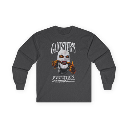 Gangster's Evolution Long Sleeve Tee — Shiesty Mask Graphic Shirt
