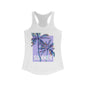 Summer Vibes Racerback Tank Top with Palm Trees