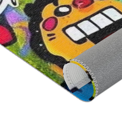 Hello Kitty Pop Art Area Rug – Colorful Cartoon Kids Room Decor