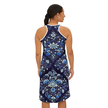 Floral Print Women's Racerback Dress - Stylish Summer Casual Wear