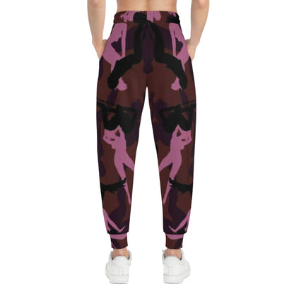 Pink Camo Silhouette Joggers - Women's Athletic Printed Sweatpants