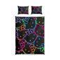 Hello Kitty Neon Pattern Cotton Bed Set — Colorful Kids & Teen Duvet Cover