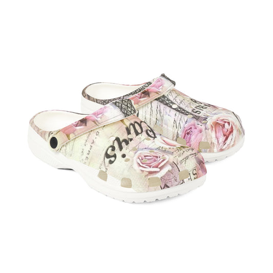 Trendy Floral Clogs - Paris Inspired EVA Foam Shoes