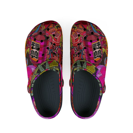 Clog-Schuhe im Anime-Stil nach der Apokalypse