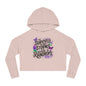 Cropped Hoodie - "I've Survived Too Many Storms to Be Bothered by Raindrops" Inspirational Women's Crop Top