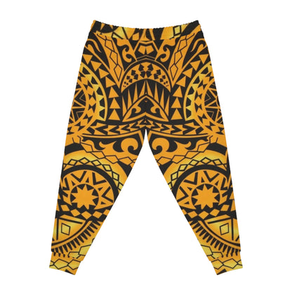 Tribal Print Athletic Joggers, Cozy Workout Pants, Bohemian Lounge Wear, Yoga Joggers, Unique Activewear