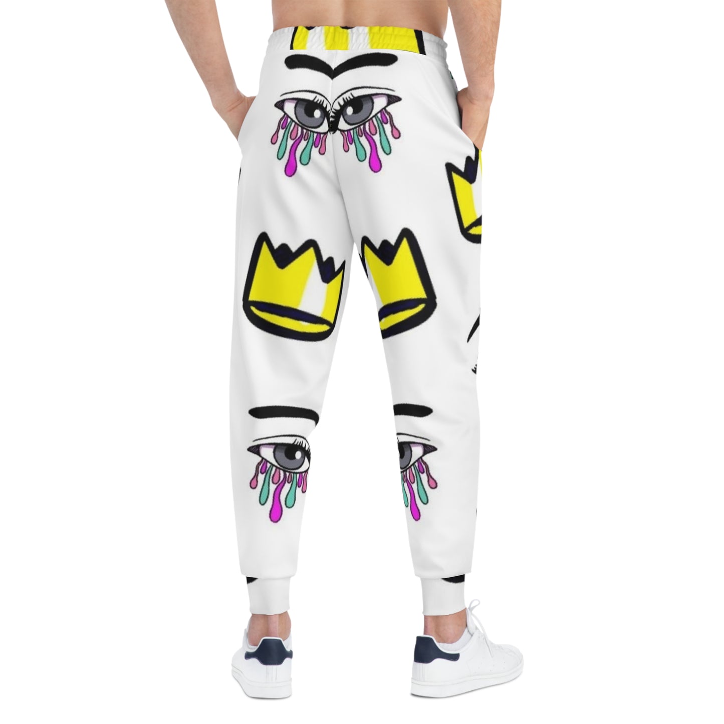 Crowned Eyes Athletic Joggers | Unique Art Joggers | Stylish Lounge Wear | Gift for Trendy Gym Lovers | Streetwear Fashion