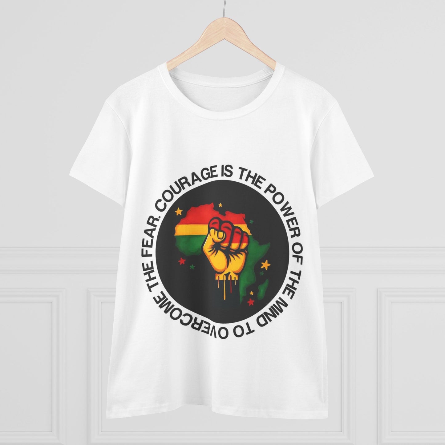 Women's Empowerment Tee - Courage Over Fear, Motivational Shirt, Gift for Activists, Inspirational Apparel