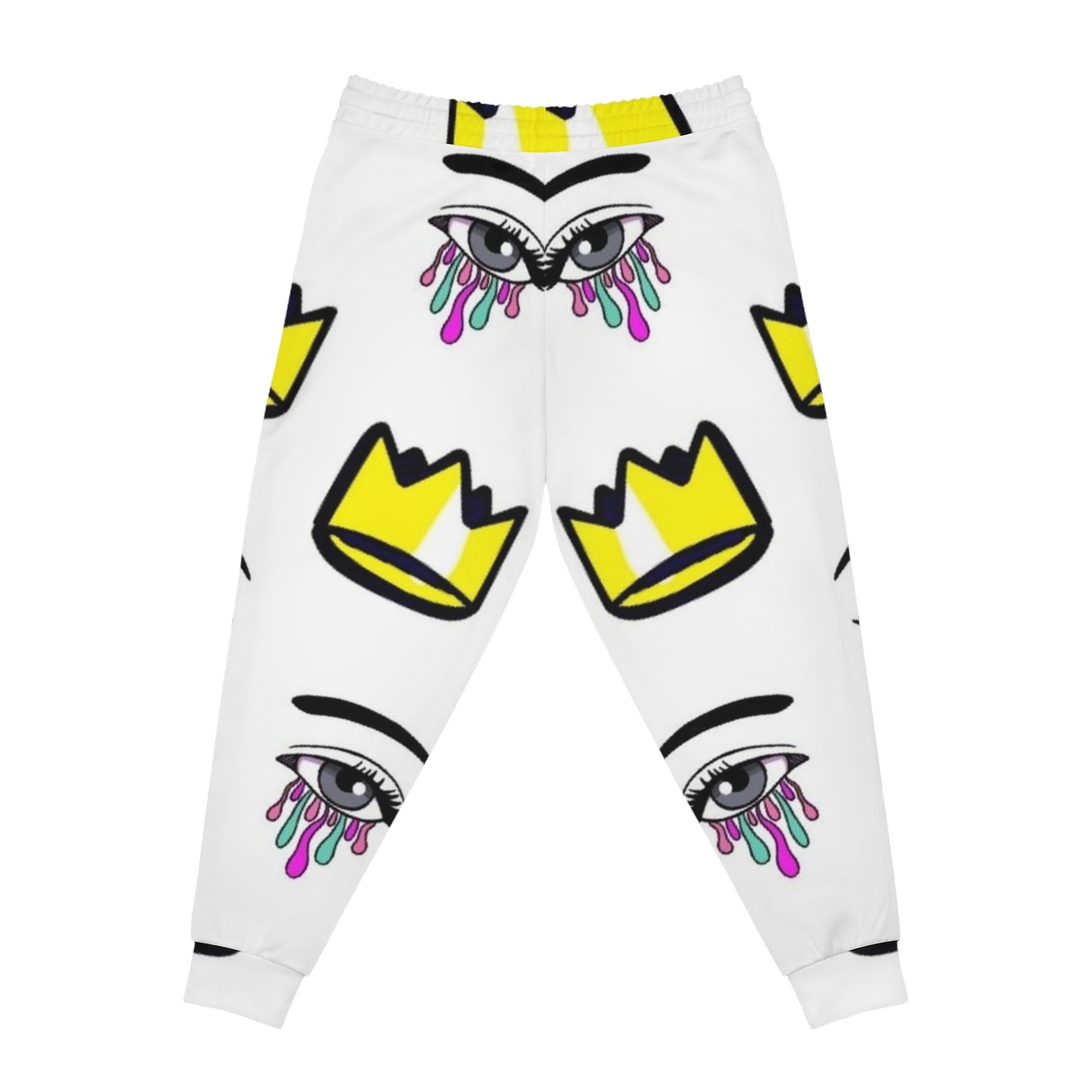 Crowned Eyes Athletic Joggers | Unique Art Joggers | Stylish Lounge Wear | Gift for Trendy Gym Lovers | Streetwear Fashion
