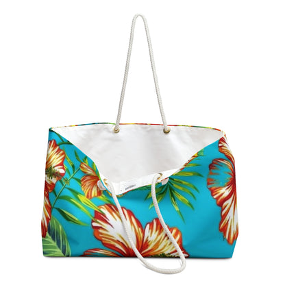 Weekender-Tasche mit tropischem Blumenmuster – perfekt für Reisen und Strandausflüge
